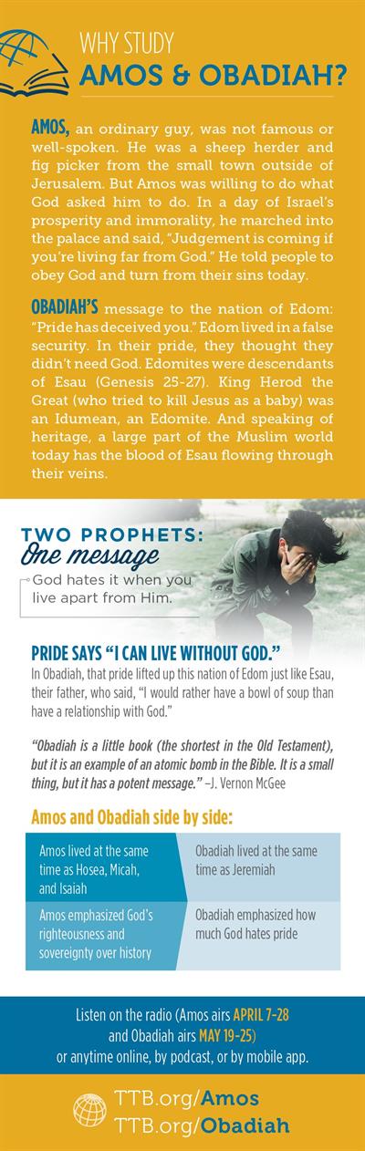 Why Study Amos & Obadiah Why Study Amos & Obadiah