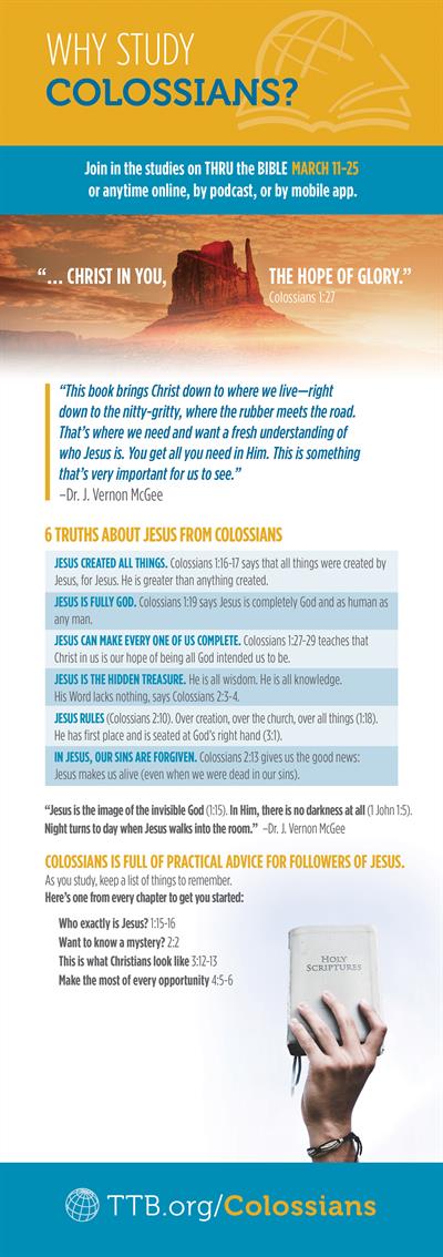 TTB_2024 Why Study Colossians TTB_2024 Why Study Colossians