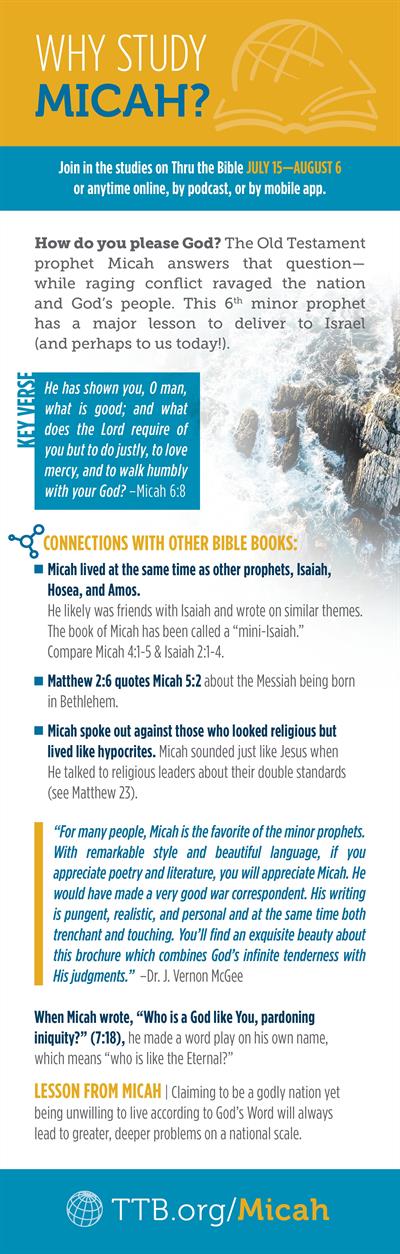 Why Study Micah Why Study Micah